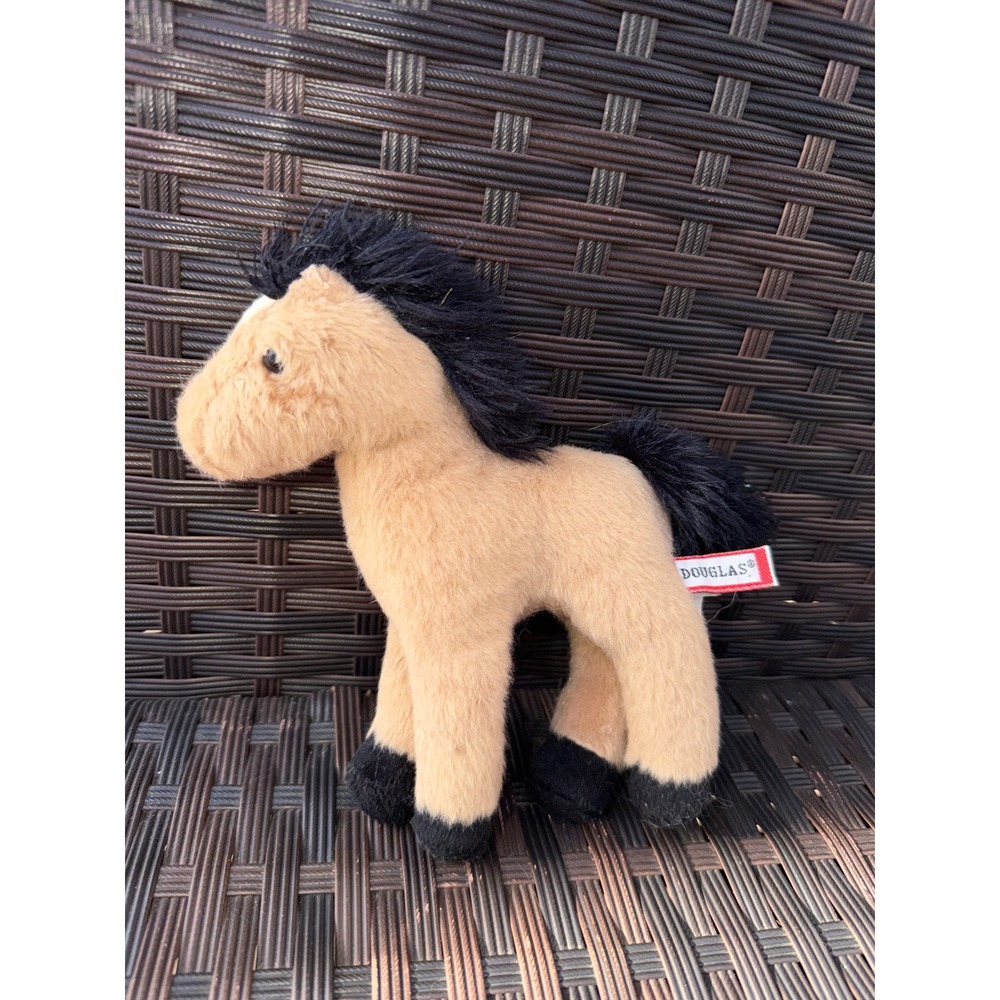 Douglas‎ Buckie Buckskin Horse Plush Stuffed Animal Tan Black 8 Inch Pony